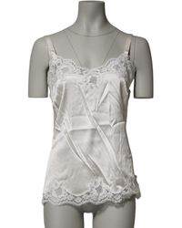 Dolce & Gabbana - Silk Lace Trim Camisole - Lyst