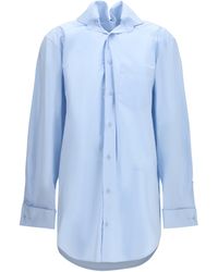 ALAINPAUL - Shirt With Elasticated Collar Cotton - Lyst