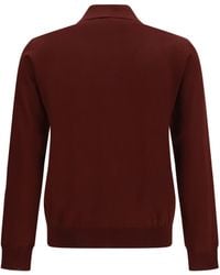 Valentino - Long-Sleeve Wool Polo With Vlogo Merino Ovis Aries Shirts - Lyst