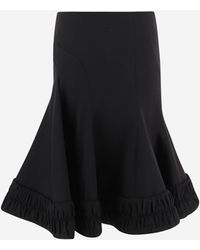 Dries Van Noten - Skirt With Ruched Hem Wool - Lyst