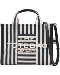 Marc Jacobs - Tote Bag Stripe Canvas Cotton Handbags - Lyst