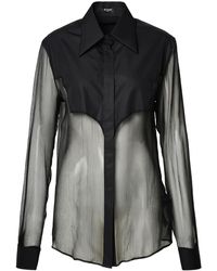 Balmain - Black Silk Shirt - Lyst