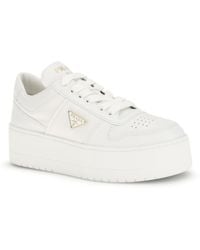 Prada - Sneakers Downtown Bold Upper: Calf Leather Lace-Up Shoes - Lyst