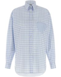 Moschino - Heart-Patch Vichy Cotton Shirt - Lyst