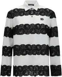 Dolce & Gabbana - Long-Sleeve Polo Cotton; Polyamide; Elastane Shirts - Lyst