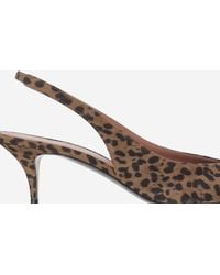 AMINA MUADDI - Slingback Anok Suede Leather Shoe - Lyst