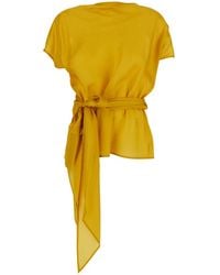 ..,merci - Shirt Cam041Corn With Long Sleeves And Classic Collar Cotton For Blouses - Lyst