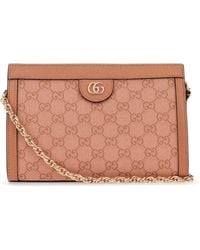 Gucci - Gg Supreme Fabric And Leather Small Ophidia Shoulder Bag - Lyst