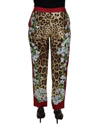 Dolce & Gabbana - Elegant High Waist Silk Pants - Lyst