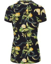 Roberto Cavalli - T-Shirt With Lemons Print - Lyst