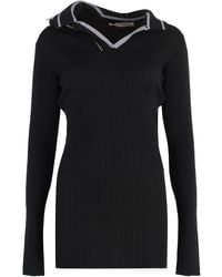 Y. Project - Knit Dress With Half Zip And V-Neck For - Lyst