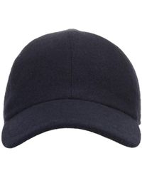 Fedeli - Dark Cashmere Felt Baseball Hat - Lyst