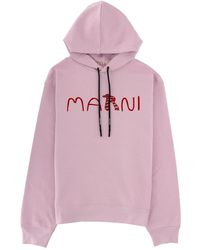 Marni - Logo Sweatshirt Cotton Sweatshirts - Lyst