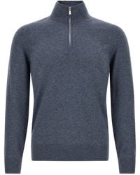 Brunello Cucinelli - Half-Zip Sweater - Lyst
