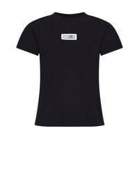 MM6 by Maison Margiela - Breathable Cotton Jersey Numeric T-Shirt - Lyst