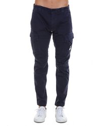 C.P. Company Stretch Sateen Cargo Trousers - Blue