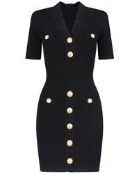Balmain - Mini Knit' Dress - Lyst