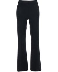 Twinset - Flared Pants With Logo Plaque On The Rear - Lyst