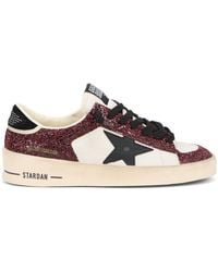 Golden Goose - Sneakers Stardan Leather Glitter Trainers - Lyst