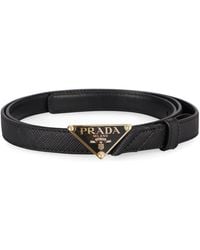 Prada - Saffiano Leather Belt - Lyst