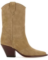 Sonora Boots - Cappuccino Suede Santa Clara Ankle Boots - Lyst