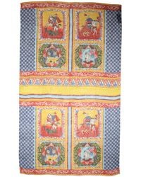 Dolce & Gabbana - Silk Carretto Shawl Stole Scarf - Lyst