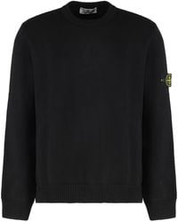 Stone Island - Crew Neck Cotton Sweater Sweatshirts - Lyst