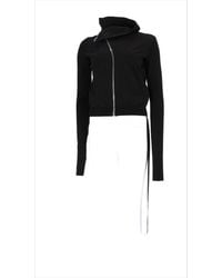Rick Owens - Sweatshirt Mountain Asymmetric Zip Cotton Sweatshirts - Lyst