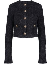 Balenciaga - Button Crop Cardigan - Lyst