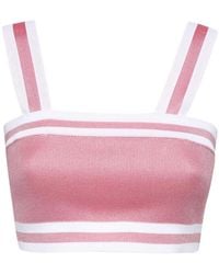 Balmain - Knitted Viscosa-Blend Top - Lyst