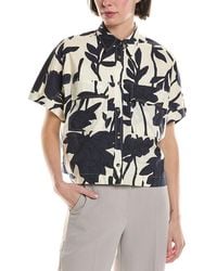 Brunello Cucinelli - Panama Floral Short-Sleeve Shirt - Lyst