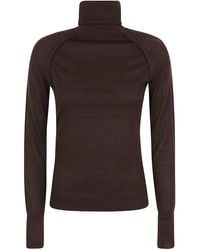 Victoria Beckham - Merino Wool High Neck Top - Lyst