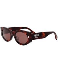 Fendi - Shiny Statement Sunglasses - Lyst