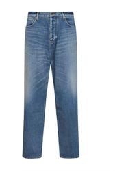 Balenciaga - Dark Organic Japanese Denim Baggy Jeans - Lyst