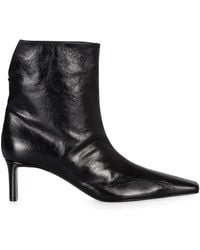 KHAITE - Ona Leather Ankle Boots - Lyst