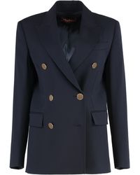Max Mara - Edicola Double-Breasted Wool Blazer - Lyst