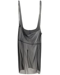 Prada - Black Polyester Midi Skirt - Lyst