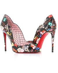 Christian Louboutin Leather Multicolor Hot Chick 100 Heel | Lyst