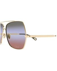 Chloé - Chloe Sunglasses- Metal Eyewear - Lyst