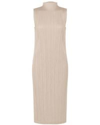 Issey Miyake - Pleats Please Tunic Greige Rtw Top - Lyst
