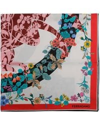 Ferragamo - Pegaso Printed Silk Foulard - Lyst