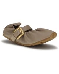 Balmain - Ballerina Flats Buckle Strap Calf Leather Shoes - Lyst