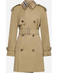 Burberry - Double-Breasted Cotton Trench Coat - Lyst