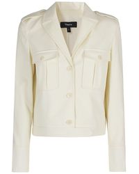 Theory - Buttoned Straight Hem Cropped Jacket - Lyst