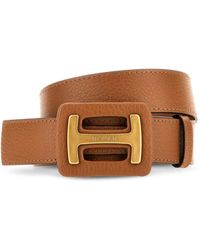 Hogan - Brown Leather Belt - Lyst