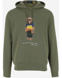 Polo Ralph Lauren - Cotton Blend Sweatshirt With Polo Bear Print - Lyst
