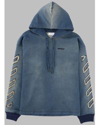 Off-White c/o Virgil Abloh - Denim Sweatshirt Diag Details Cotton Sweatshirts - Lyst