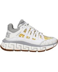Versace - Canvas & Leather Sneaker - Lyst