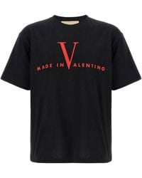 Valentino Garavani - Logo-Print Cotton T-Shirt - Lyst