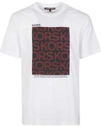 Michael Kors - Graphic Printed Crewneck T-shirt - Lyst